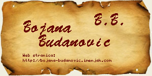 Bojana Budanović vizit kartica